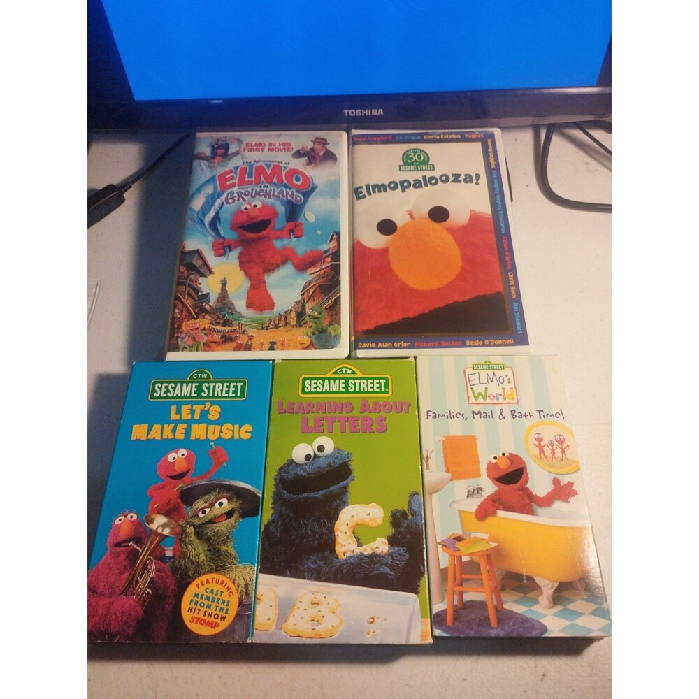 Sesame Street VHS Lot of 5 - Jim Henson - See Description